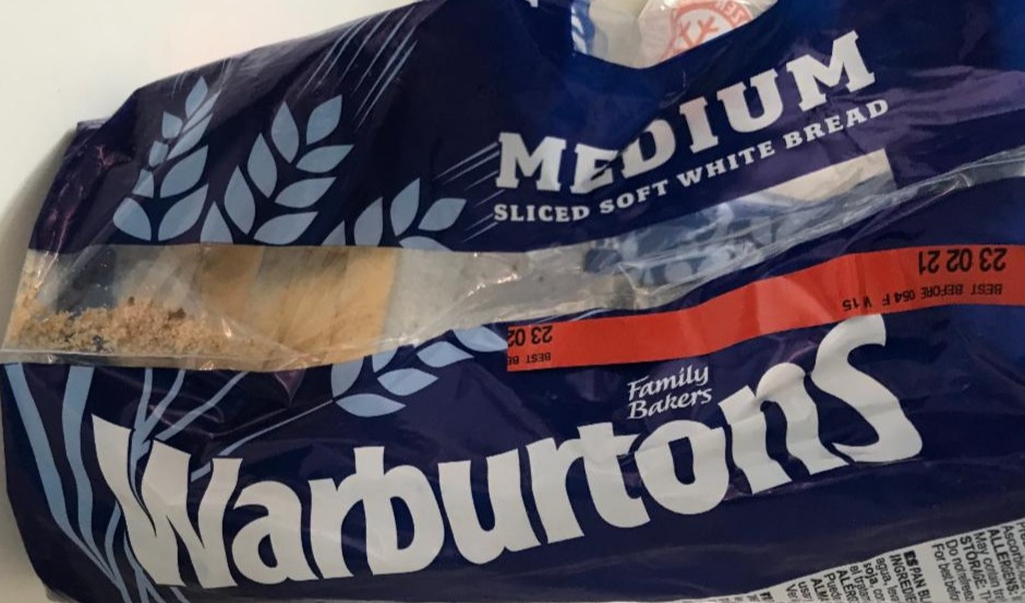 Fotografie - Warburtons medium sliced bread bag