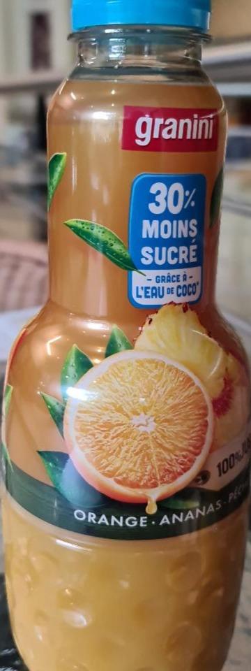 Fotografie - Orange Ananas Pfirsich 30% weniger Zucker Granini