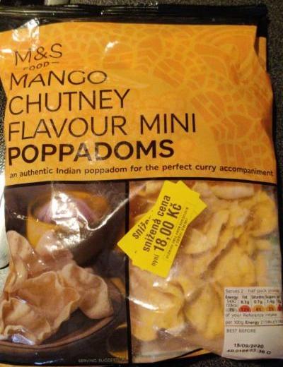 Fotografie - Mango Chutney Flavour Mini Poppadoms M&S Food