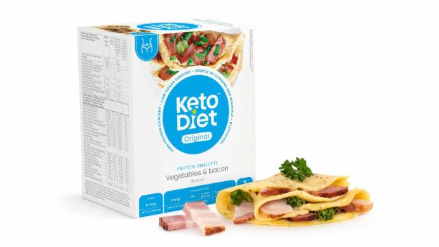 Fotografie - Proteinová omeleta příchuť slanina (vegetables and bacon) KetoDiet