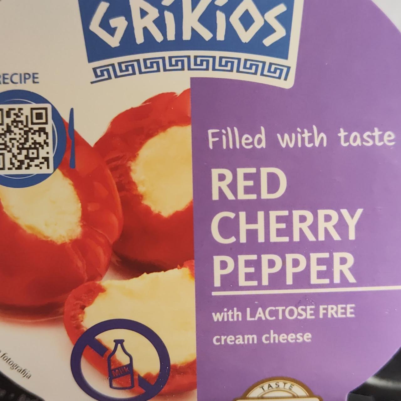 Fotografie - Red cherry pepper with lactose free cream cheese Grikios