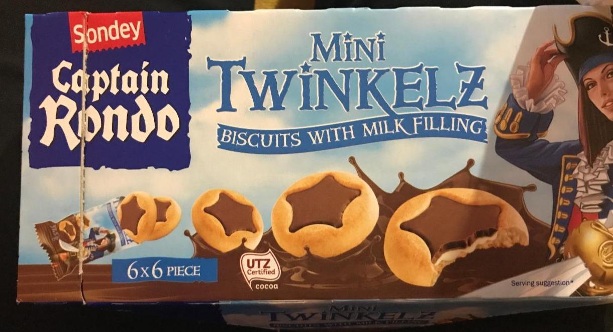 Fotografie - Captain Rondo Mini twinkelz biscuits with milk filling Sondey