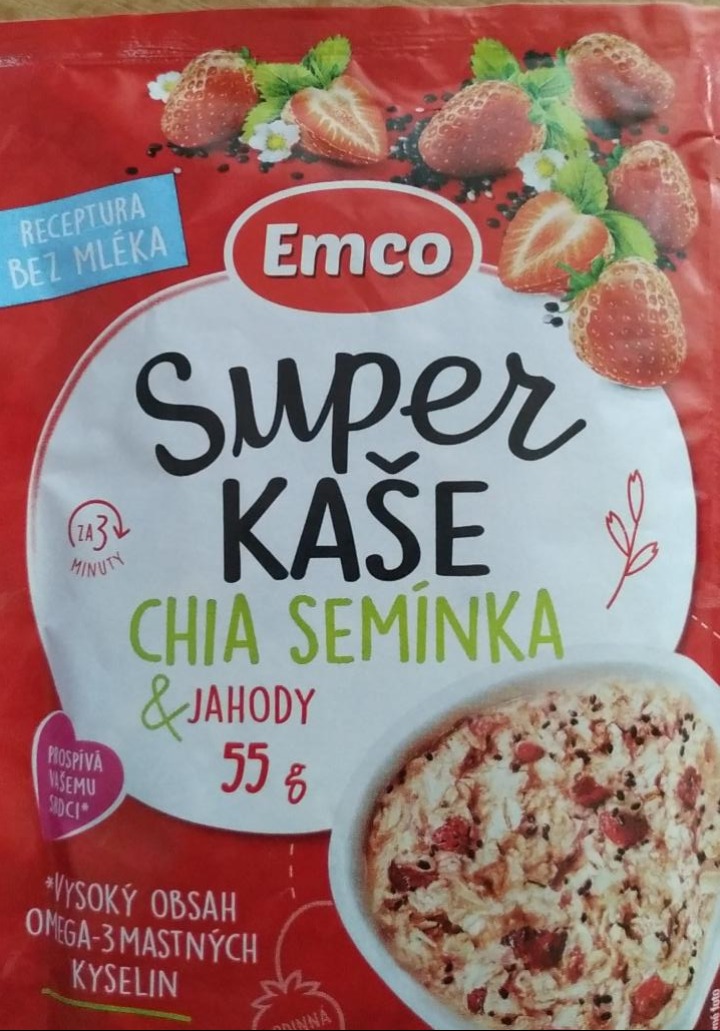 Fotografie - Super kaše chia semínka & jahody Emco