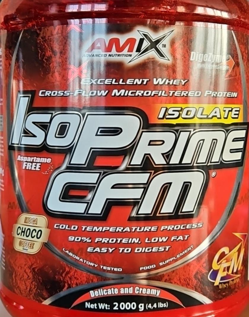 Fotografie - IsoPrime CFM Isolate extra chocolate Amix Nutrition