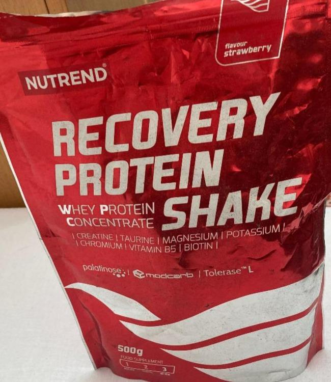 Fotografie - Recovery protein shake strawberry Nutrend