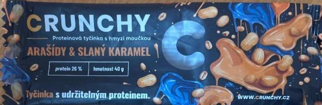Fotografie - Proteinová tyčinka s hmyzí močkou arašídy & slaný karamel Crunchy