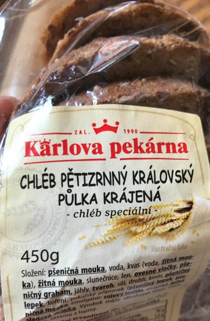 Fotografie - Chléb Pětizrnný Královský chléb Karlova pekárna