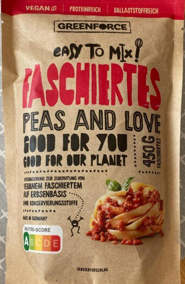 Fotografie - Easy to mix Faschiertes peas and love Greenforce