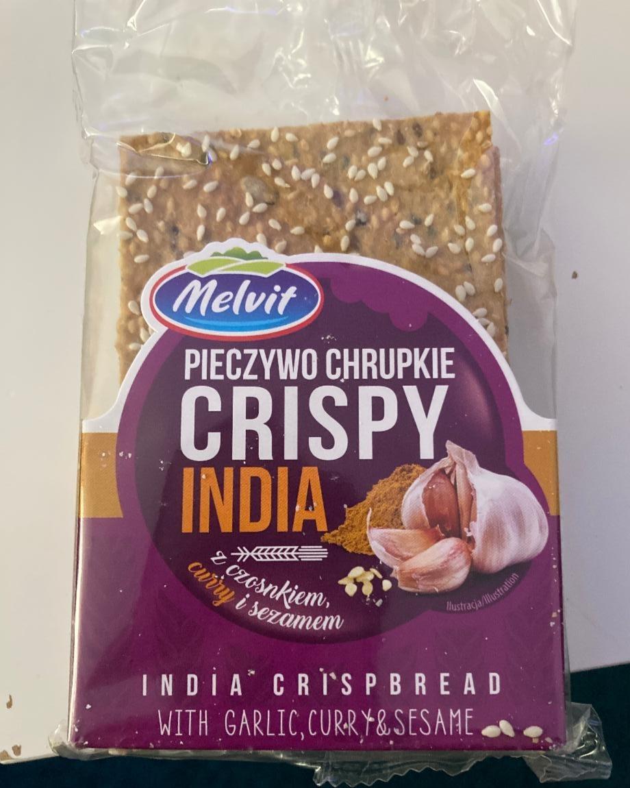 Fotografie - Pieczywo chrupkie Crispy India z czosnkiem, curry i sezamem Melvit