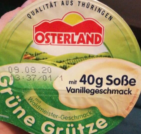 Fotografie - Grüne grütze vanillegeschmack Osterland