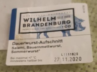 Fotografie - Dauerwurst-Aufschnitt Salami Wilhelm Brandenburg