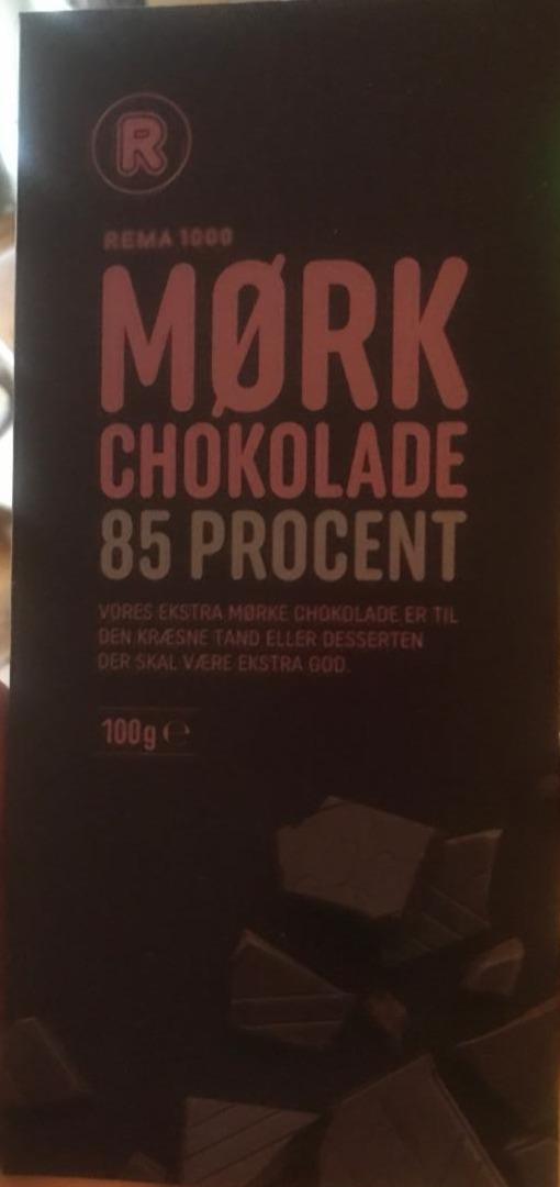 Fotografie - Mørk Chokolade 85 procent Rema 1000