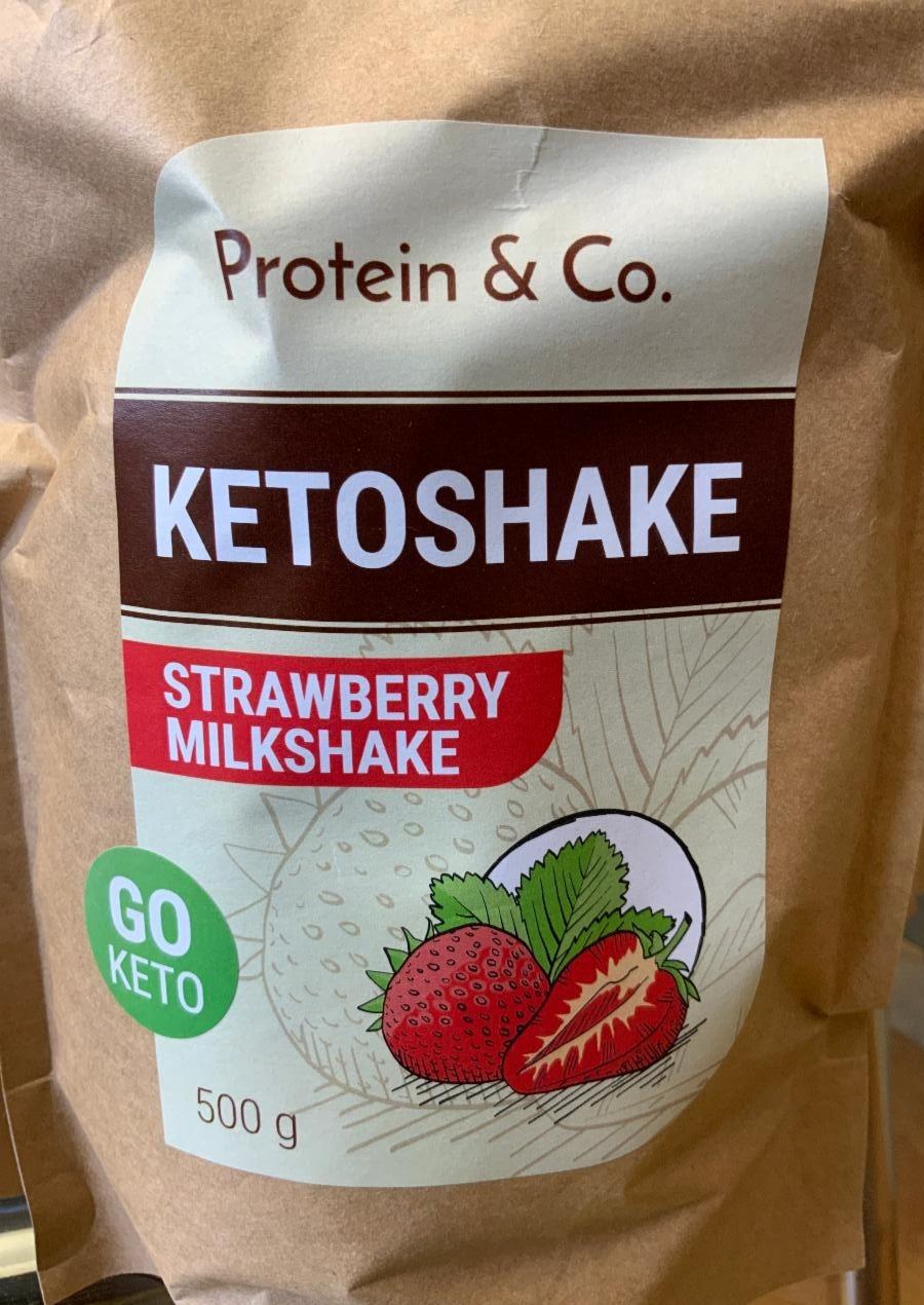 Fotografie - KETOSHAKE Strawberry MilkShake Protein & Co.