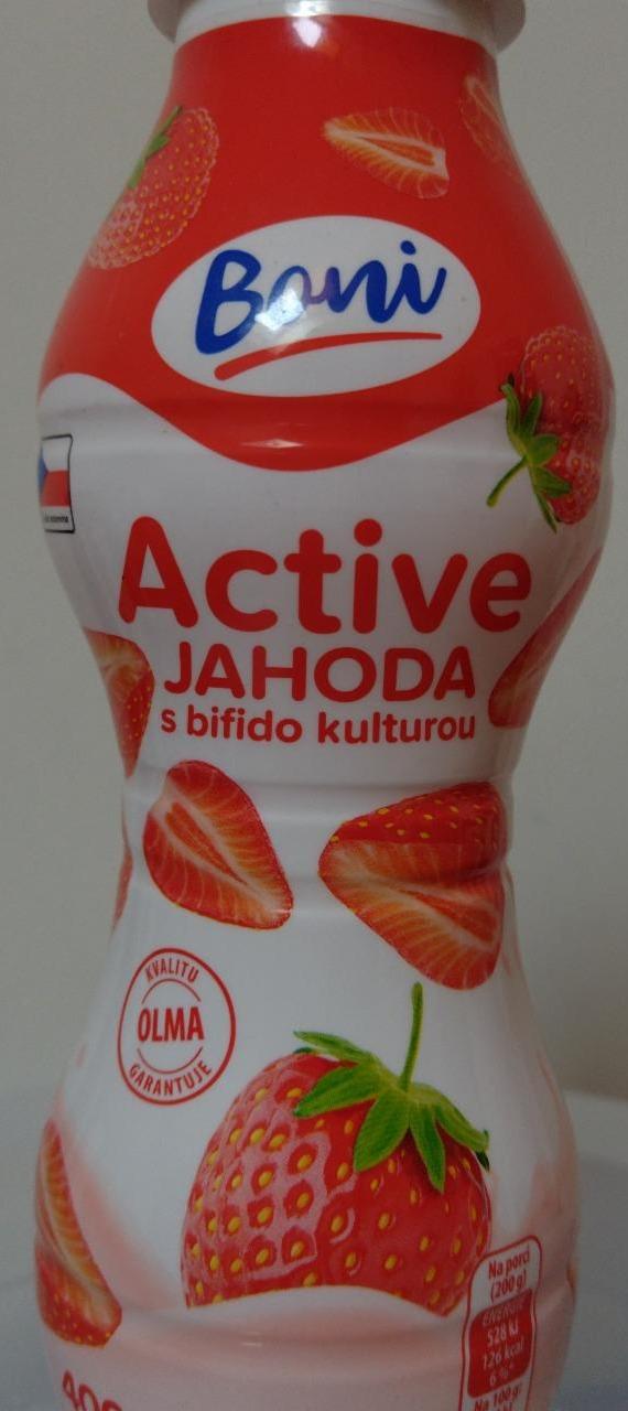 Fotografie - Active Jahoda s bifido kulturou jogurtový nápoj Boni