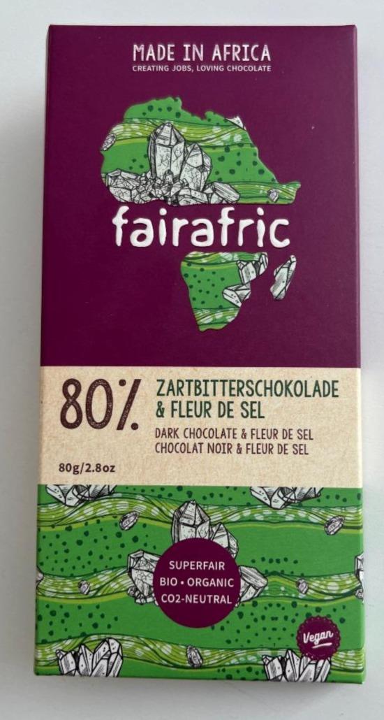Fotografie - Bio 80% Zartbitterschokolade & Fleur de sel Fairafric