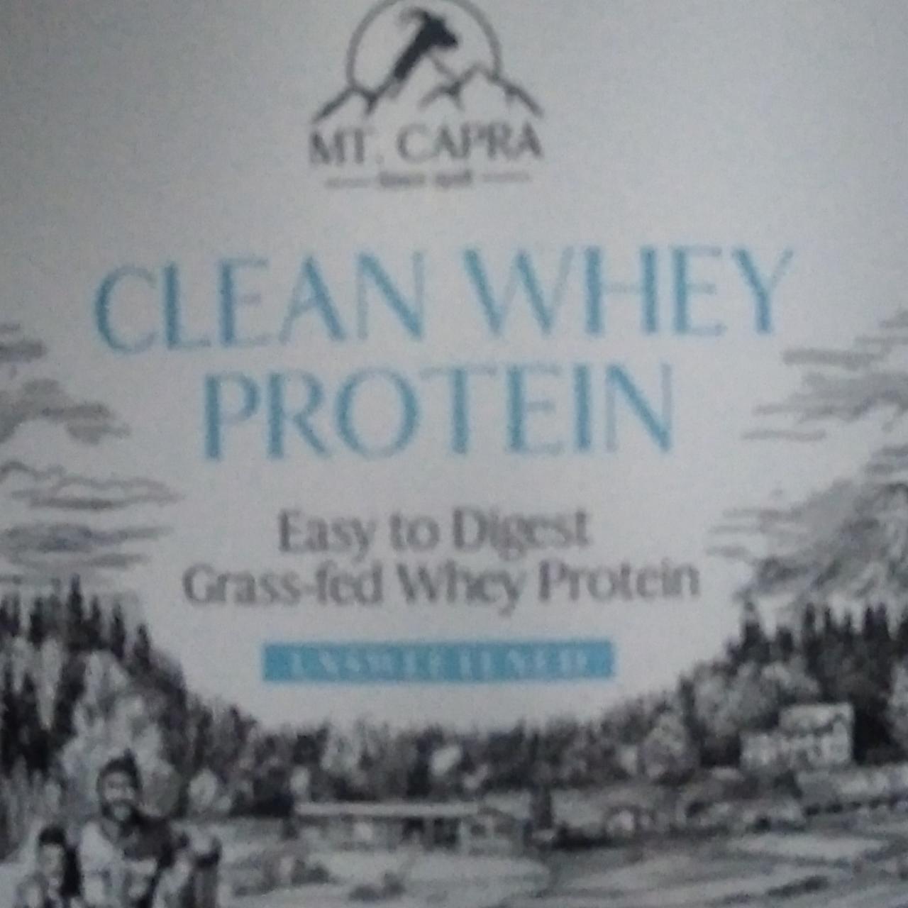 Fotografie - Clean whey protein unsweetened MT. Capra