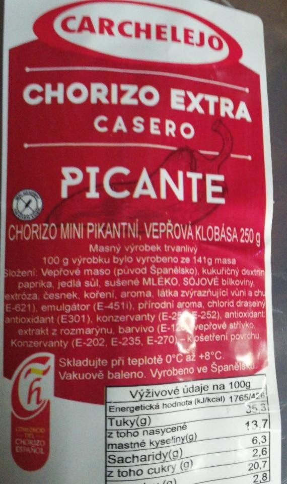 Fotografie - Chorizo extra casero picante Carchelejo