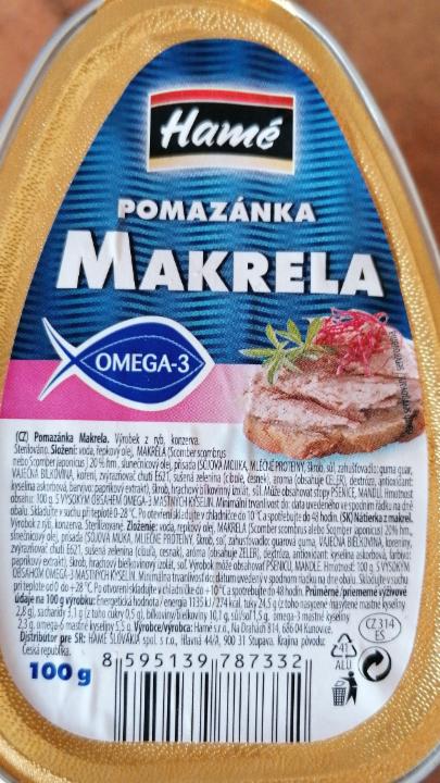 Fotografie - Pomazánka makrela omega-3 Hamé