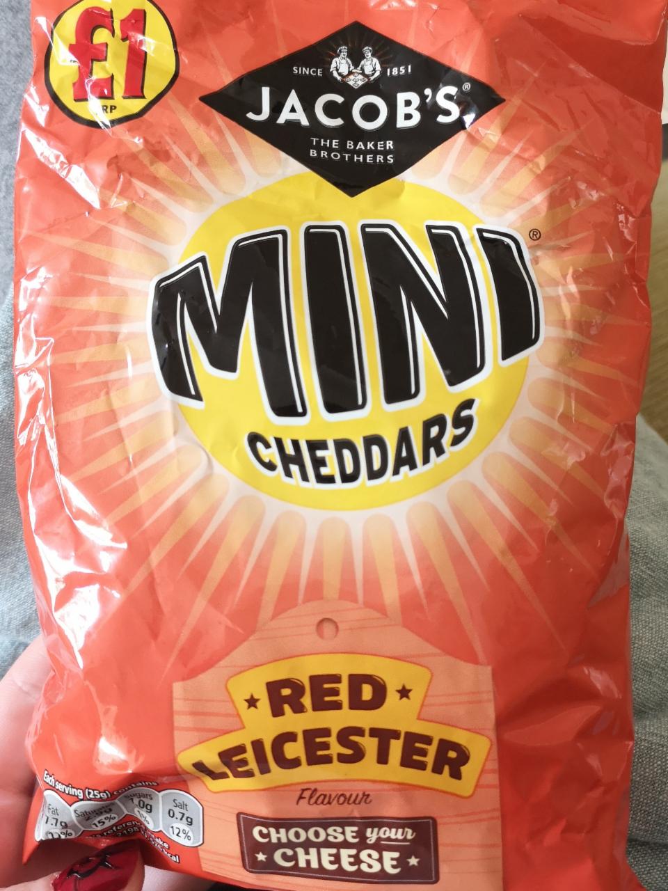 Fotografie - Mini Cheddars Red Leicester Flavour Jacob's