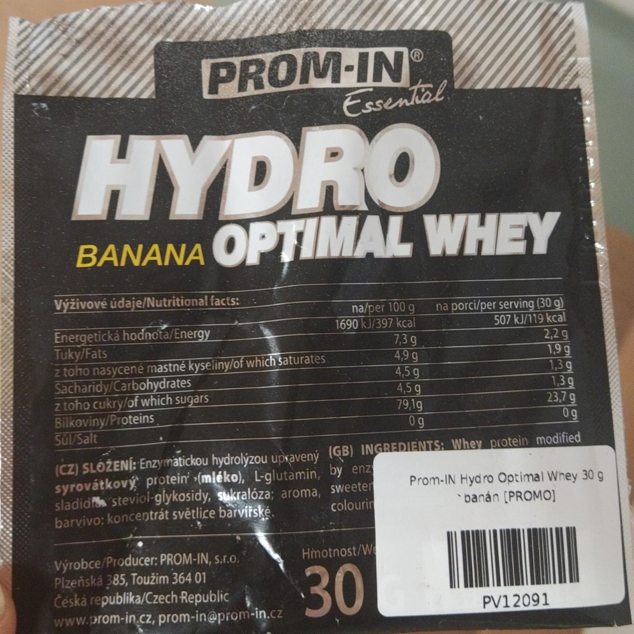 Fotografie - Essential Hydro Optimal Whey Banán Prom-in