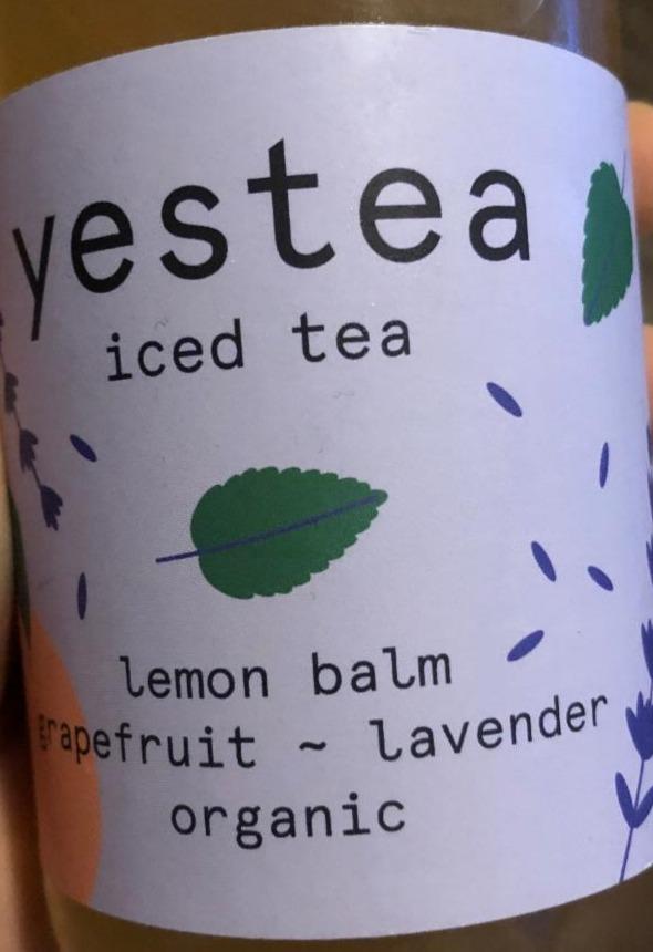 Fotografie - BIO Yestea Iced tea Lemon balm grapefruit -Lavender organic