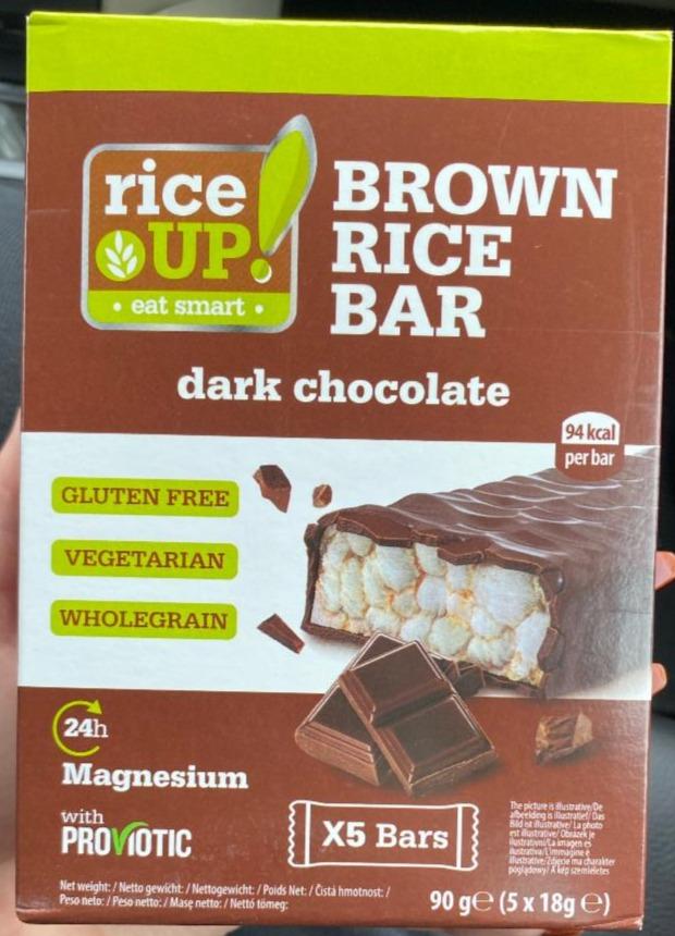 Fotografie - Brown Rice bar Dark chocolate Rice up!