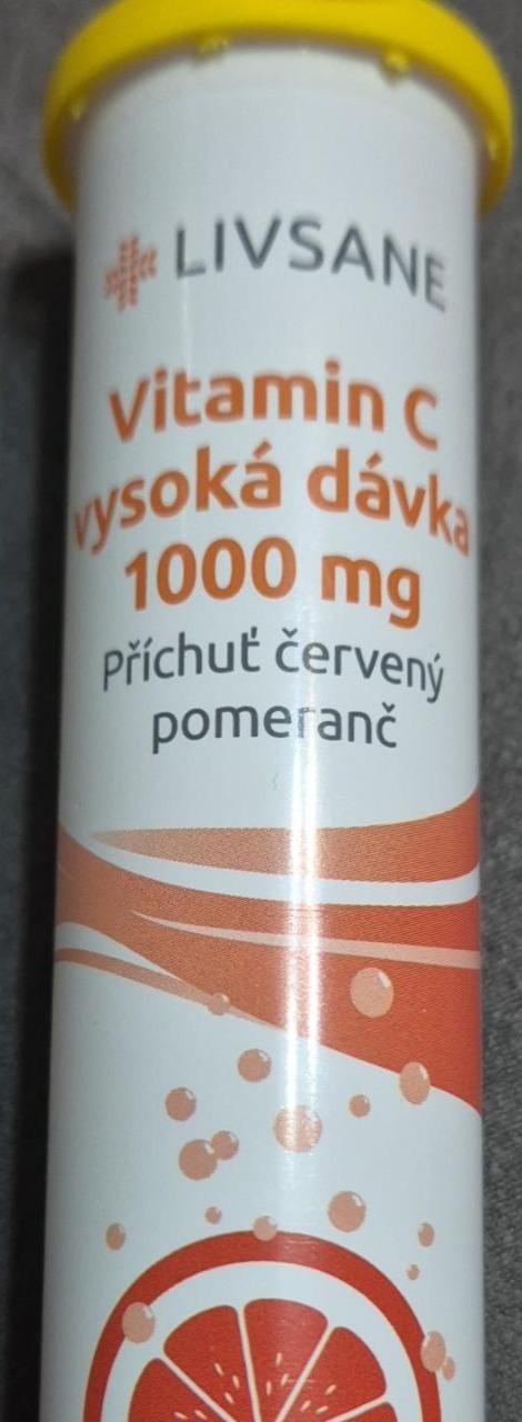 Fotografie - Šumivé tablety CZ Vitamin C 1000 mg červený pomeranč Livsane