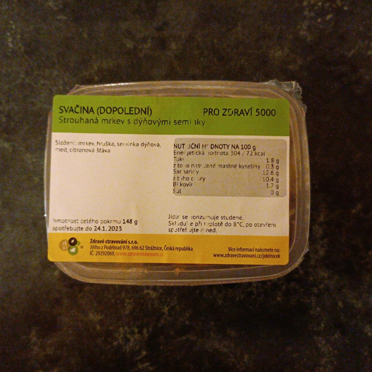 Fotografie - Strouhaná mrkev s dýňovými semínky Zdravé stravování