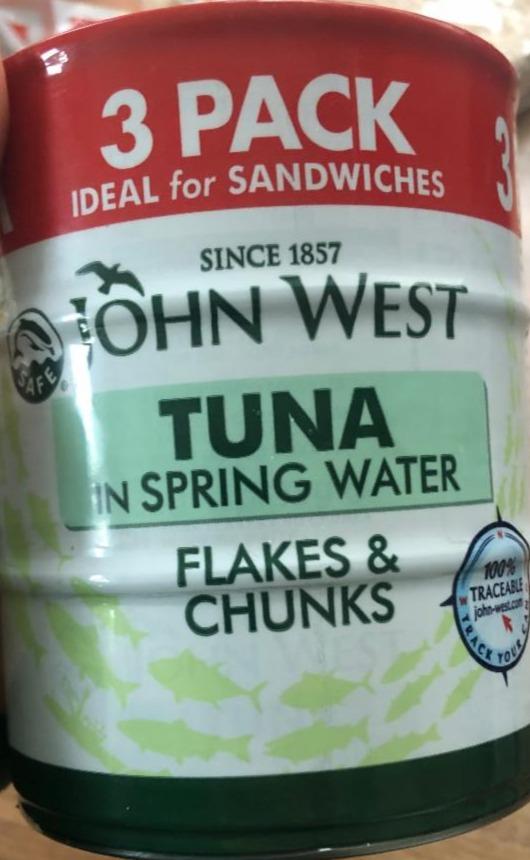 Fotografie - Tuna in spring water Flake & Chunks John West