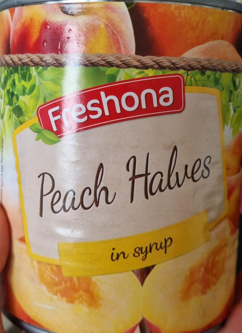 Fotografie - Peach Halves in syrup Freshona