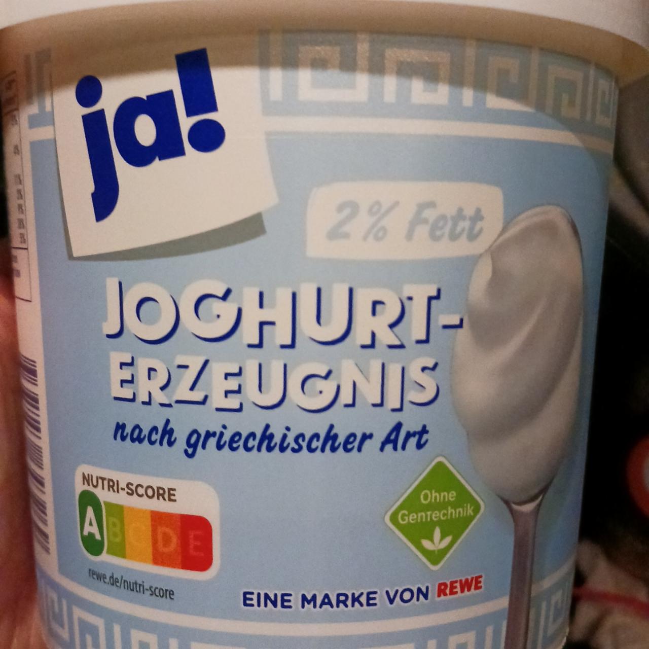 Fotografie - Joghurt-Erzeugnis nach griechischer Art 2% Fett Ja!