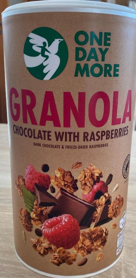 Fotografie - Granola chocolate with raspberries OneDayMore