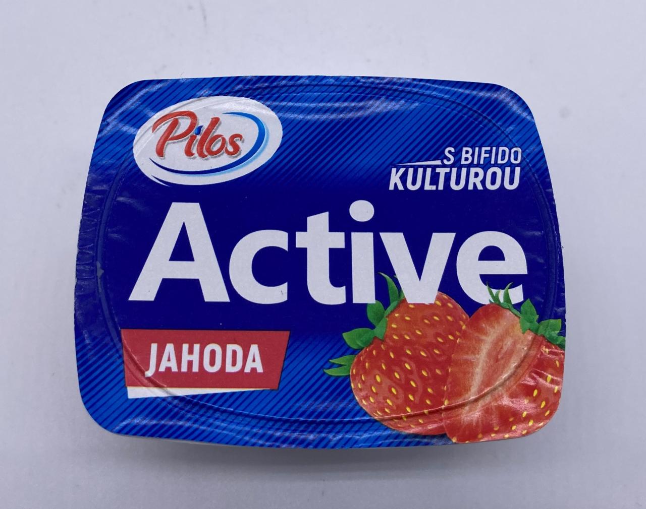 Fotografie - jogurt Active s bifidokulturou jahoda Pilos