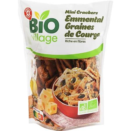 Fotografie - Mini crackers emmental graines de courge (krekry sýr a dýňová semínka) Bio village