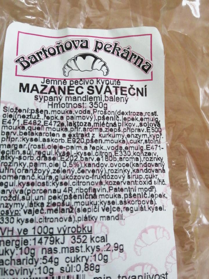 Fotografie - Mazanec Sváteční Bartoňová pekárna