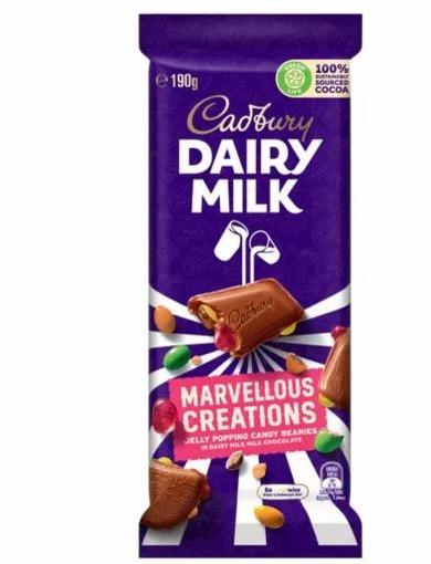 Fotografie - Dairy Milk Marvellous Creations Jelly Popping Candy Beanies milk chocolate Cadbury