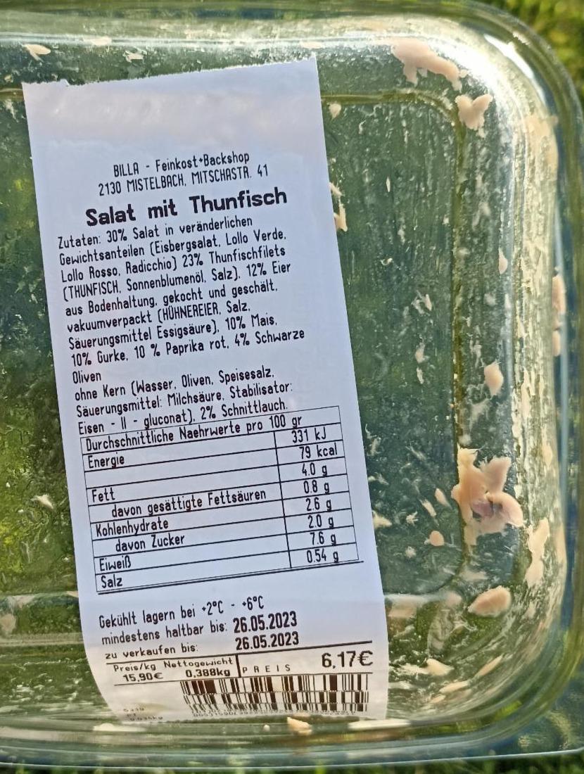 Fotografie - Salat mit Thunfisch Billa