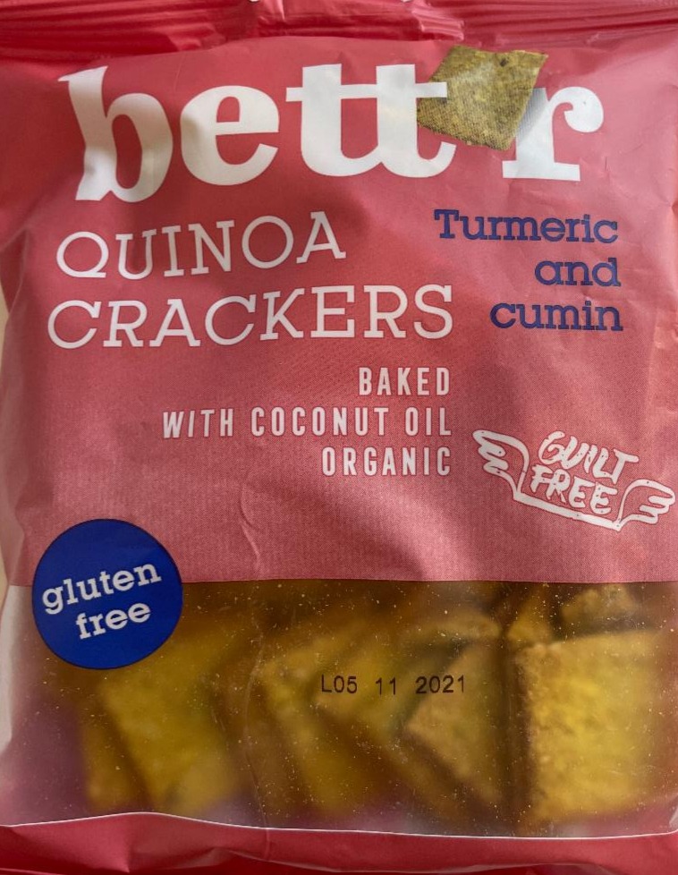 Fotografie - Bio Quinoa Crackers Turmeric and cumin Bett'r