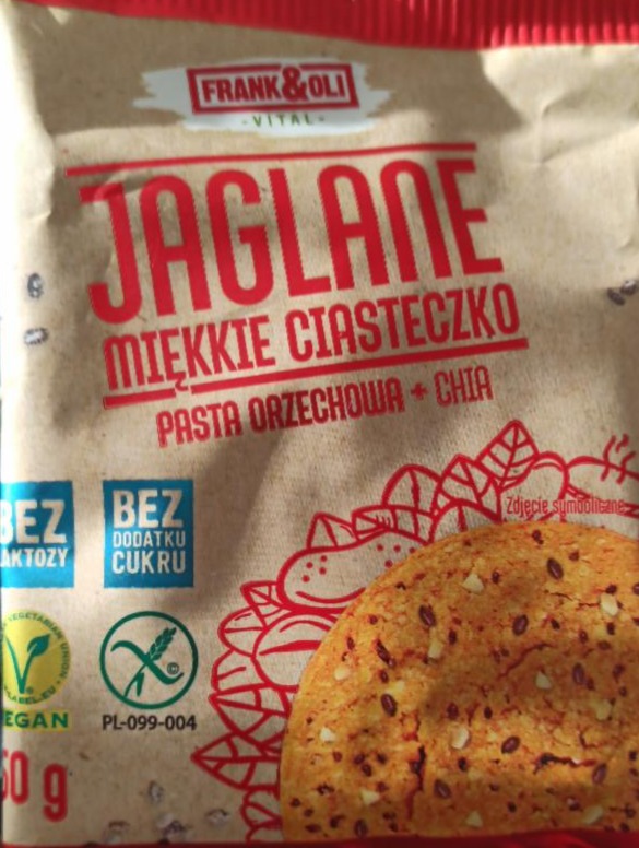 Fotografie - Jaglane miękkie ciasteczko pasta orzechowa + chia Frank&Oli