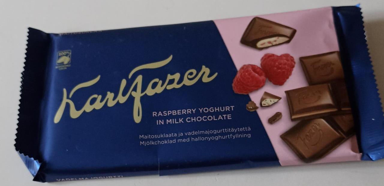 Fotografie - Rasberry Yoghurt in Milk Chocolate Karl Fazer