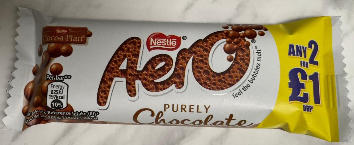 Fotografie - Aero Bubbly Milk Chocolate Bar Nestlé