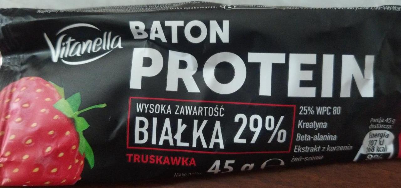 Fotografie - Baton protein bialka 29% Truskawka Vitanella