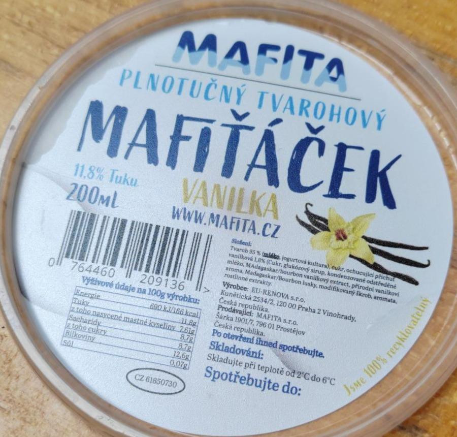 Fotografie - Plnotučný tvaroh Mafiťáček vanilka Mafita