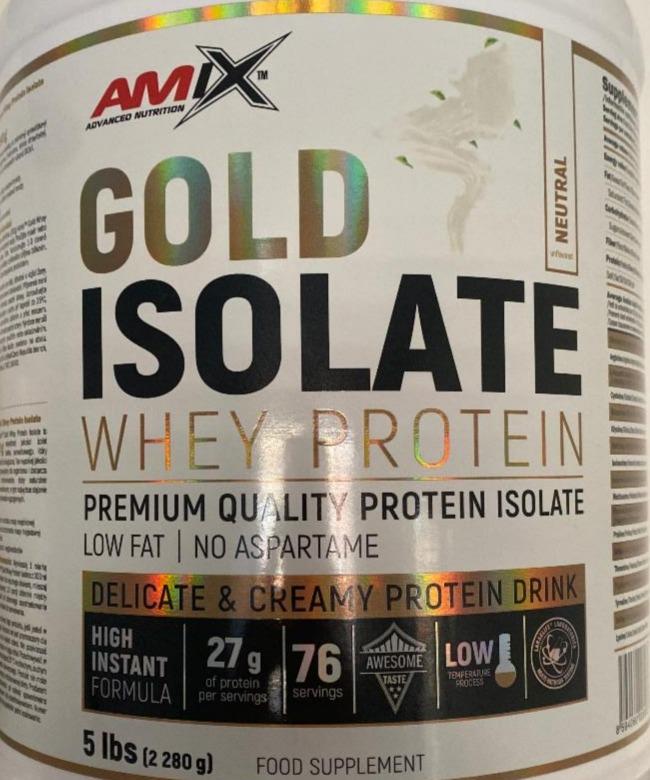 Fotografie - Gold isolate whey protein Neutral Amix Nutrition