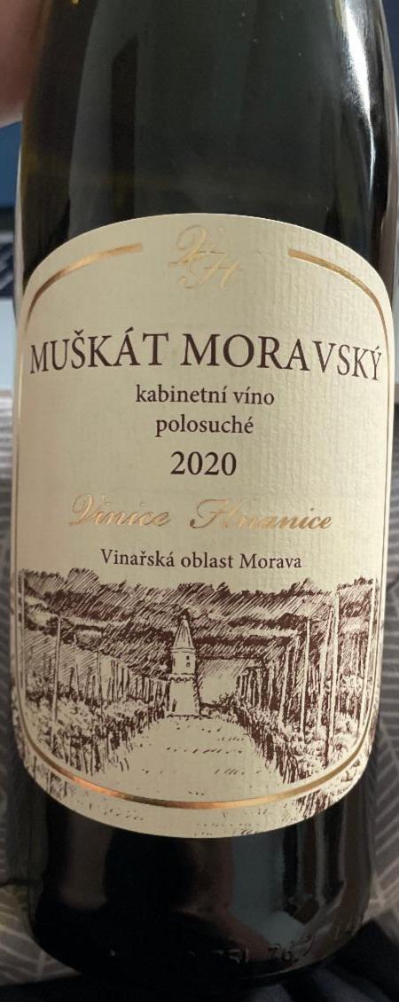Fotografie - Muškát moravský kabinetní víno polosuché Vinice Hnanice