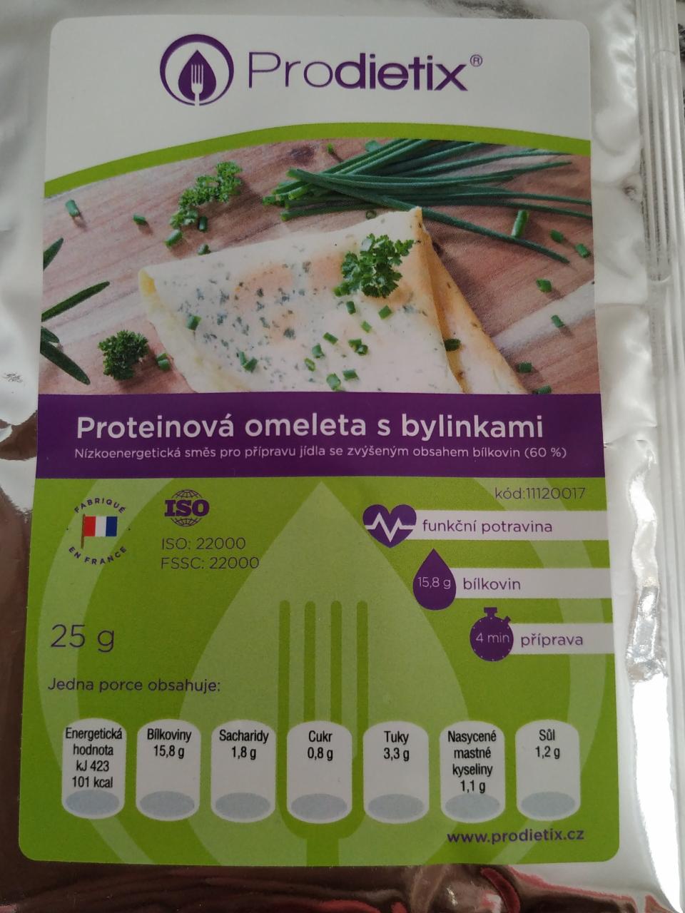 Fotografie - Proteinová omeleta s bylinkami Prodietix