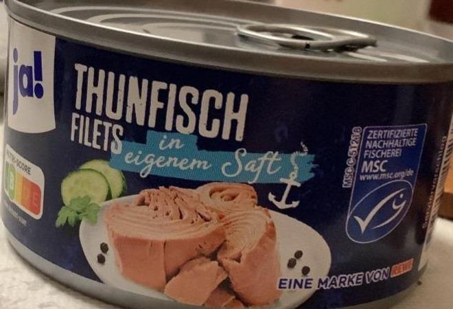 Fotografie - Thunfisch filets in eigenem Saft Ja!