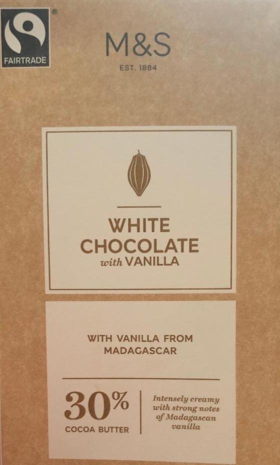 Fotografie - White chocolate with vanilla Marks & Spencer