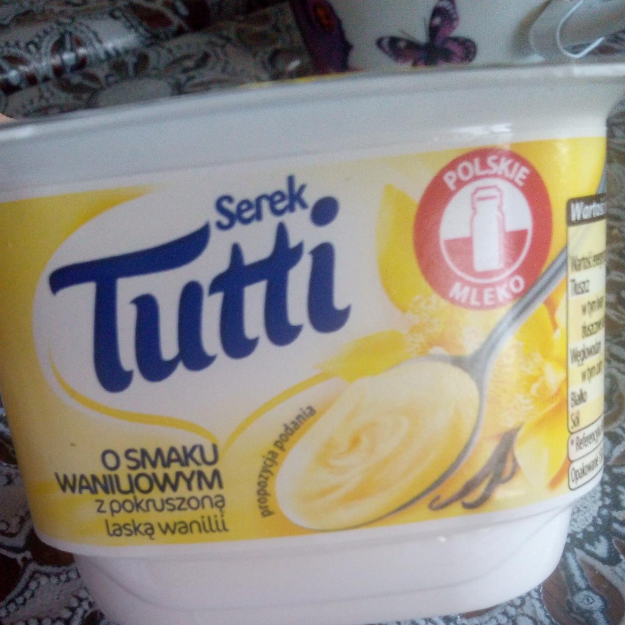 Fotografie - Serek o smaku waniliowym z pokruszoną laską wanilii Tutti