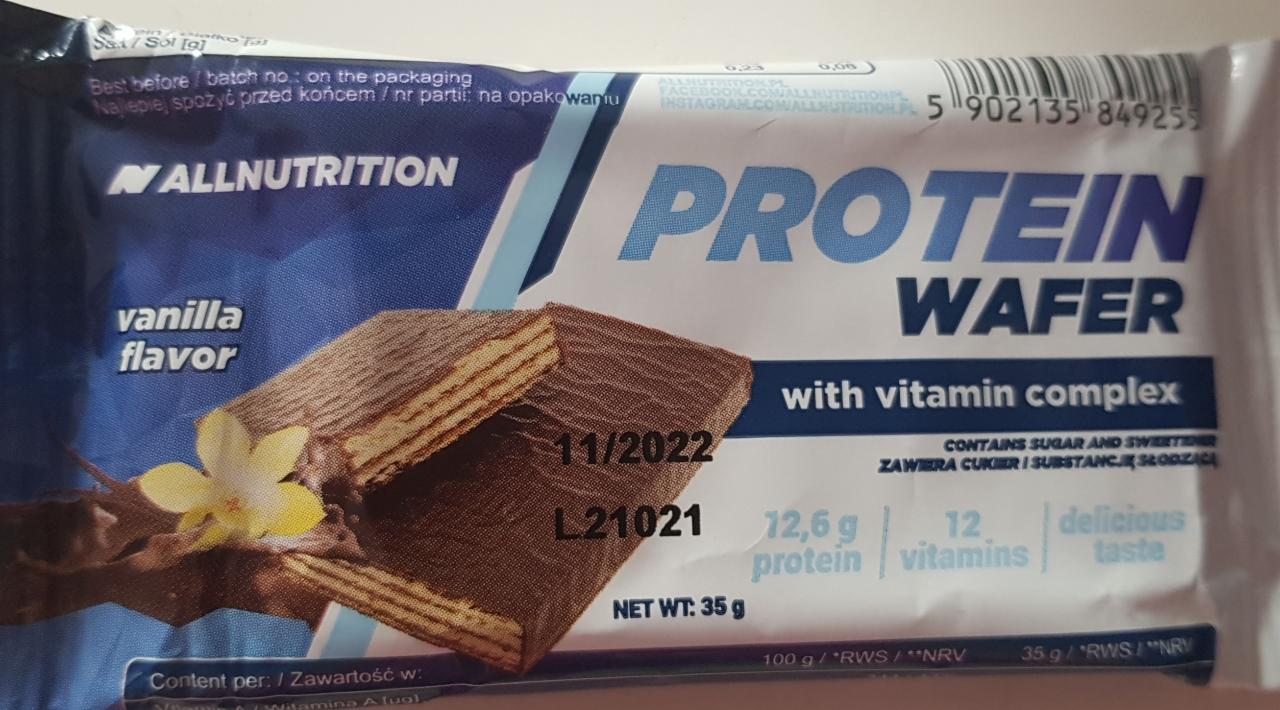 Fotografie - Protein Wafer with Vitamin Complex Vanilla flavor Allnutrition